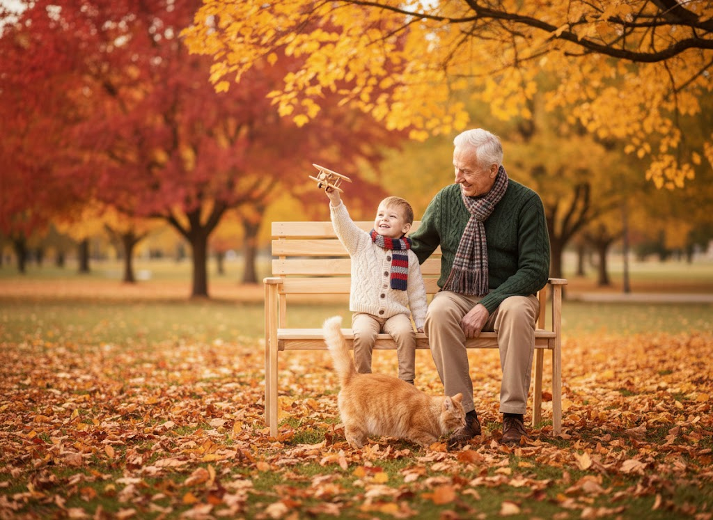 Fotografia reklamowa drewnianej ławki ogrodowej, Warszawa